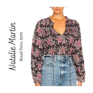 NWOT Natalie Martin Floral Vintage Blouse